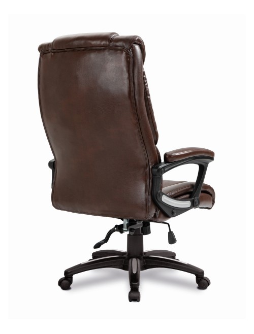 Office Chair Brown Leather Effect Titan Executive Chair BCP/G344/BW by Eliza Tinsley - enlarged view