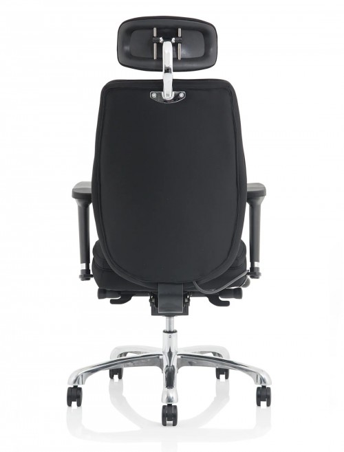 Fabric Office Chair Black Domino 24 Hour Executive Chair PO000066 by Dynamic - enlarged view