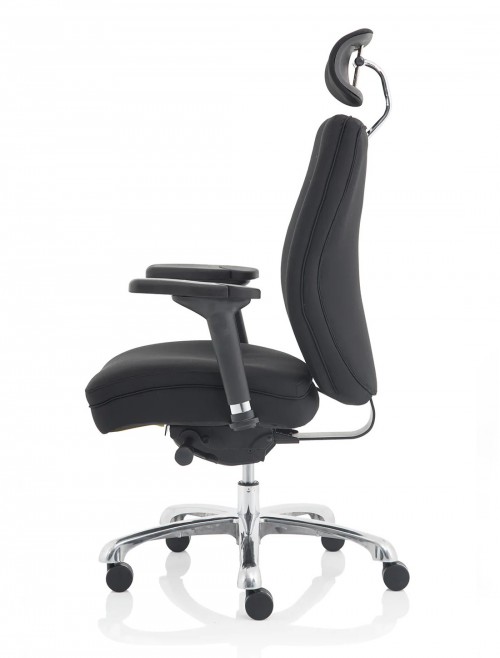 Fabric Office Chair Black Domino 24 Hour Executive Chair PO000066 by Dynamic - enlarged view