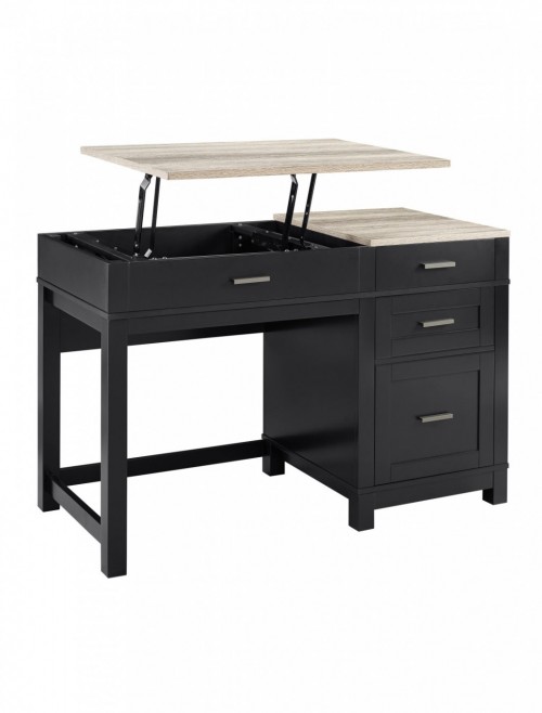 Home Office Desk Black Carver Lift-Top Computer Desk 9257196COMUK by Dorel