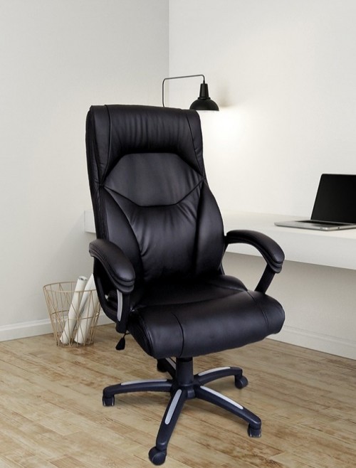 Wellington High Back Executive Office Chair Black BCP/T102/BK - enlarged view