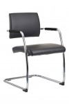 BRU100C1 - 2 Pack Bruges Faux Leather Cantilever Chair - Boardroom/Visitors - enlarged view