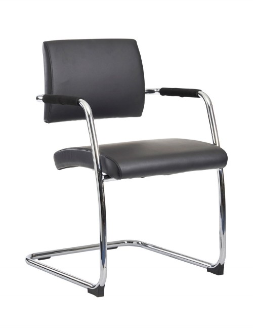 BRU100C1 - 2 Pack Bruges Faux Leather Cantilever Chair - Boardroom/Visitors - enlarged view