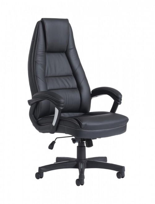 Office Chairs - Dams Noble Black Faux Leather Managers Chair NBO300T1 - enlarged view