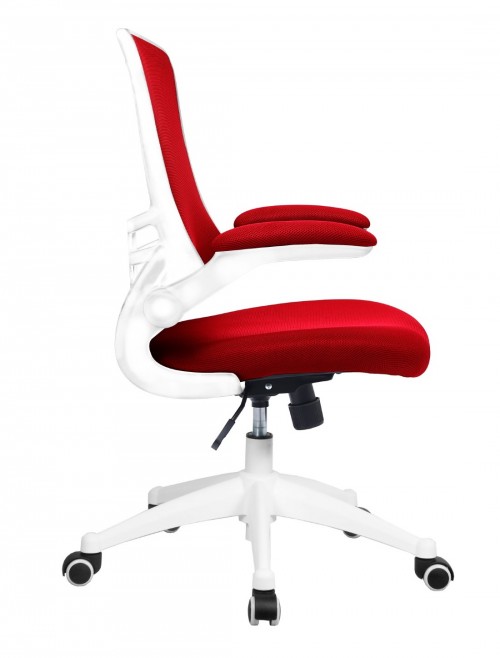 Mesh Office Chair Red Luna Computer Chair BCM/L1302/WH-RD by Eliza Tinsley - enlarged view