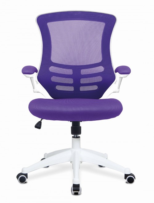 Mesh Office Chair Purple Luna Computer Chair BCM/L1302/WH-PL by Eliza Tinsley - enlarged view