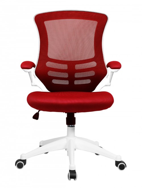 Mesh Office Chair Red Luna Computer Chair BCM/L1302/WH-RD by Eliza Tinsley - enlarged view