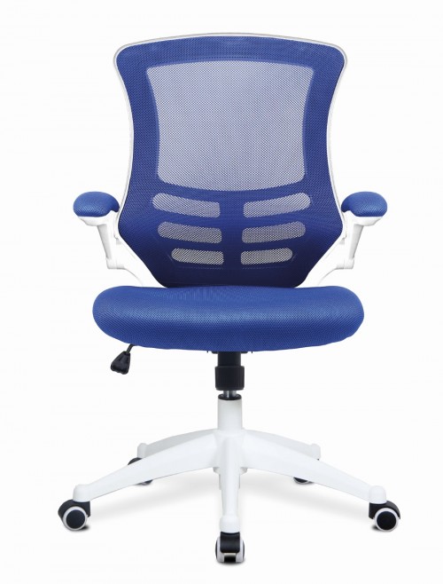 Mesh Office Chair Blue Luna Computer Chair BCM/L1302/WH-BL by Eliza Tinsley - enlarged view