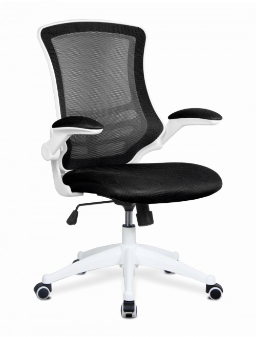 Mesh Office Chair Black Luna Computer Chair BCM/L1302/WH-BK by Eliza Tinsley - enlarged view