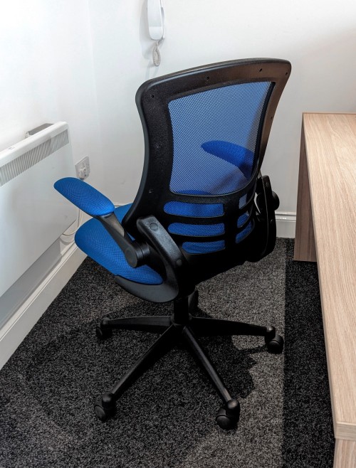 Mesh Office Chair Blue Luna Computer Chair BCM/L1302/BL by Eliza Tinsley - enlarged view