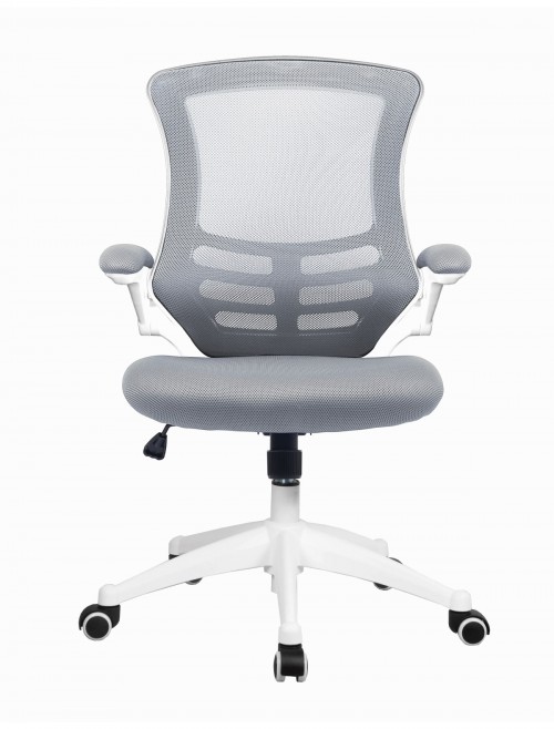 Mesh Office Chair Grey Luna Computer Chair BCM/L1302/WH-GY by Eliza Tinsley - enlarged view