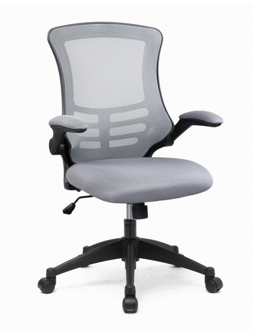 Mesh Office Chair Grey Luna Computer Chair BCM/L1302/GY by Eliza Tinsley - enlarged view