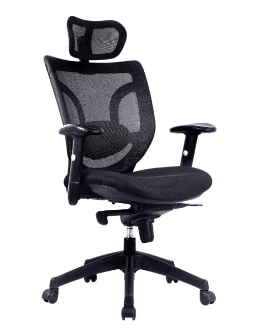 Newton Mesh High Back Executive Chair BCM/K103/BK - enlarged view