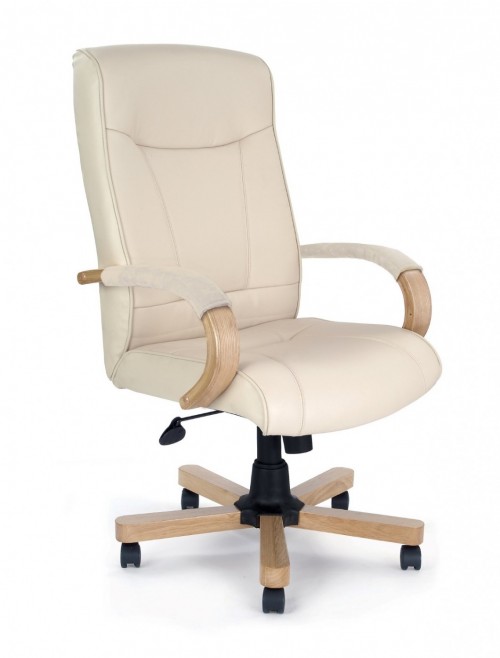 Office Chair Cream Leather Troon Executive Chair 4750ATG/LCM by Eliza Tinsley - enlarged view