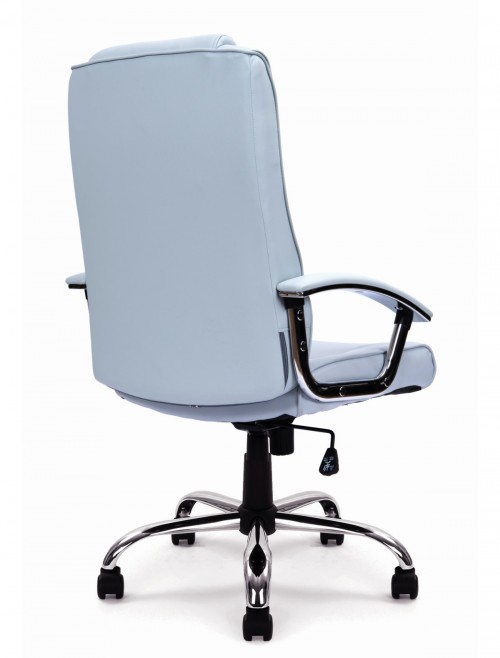 Office Chair Silver Leather Westminster Executive Chair DPA2008ATG/LSV by Eliza Tinsley - enlarged view