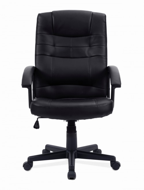 Darwin Faux Leather Office Chair Black BCP/1007/PU by Eliza Tinsley - enlarged view