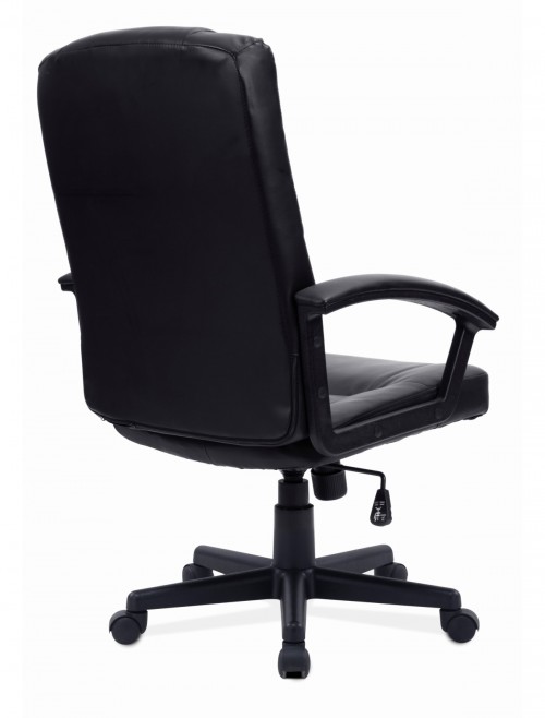 Darwin Faux Leather Office Chair Black BCP/1007/PU by Eliza Tinsley - enlarged view