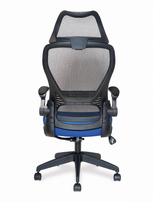 Mesh Office Chair Blue Canis Computer Chair BCM/K540/BK-BL by Eliza Tinsley Nautilus - enlarged view