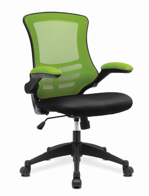 Mesh Office Chair Green/Black Luna Computer Chair BCM/T1302/GN by Eliza Tinsley Nautilus - enlarged view