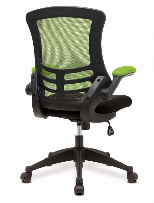 Mesh Office Chair Green/Black Luna Computer Chair BCM/T1302/GN by Eliza Tinsley Nautilus - enlarged view