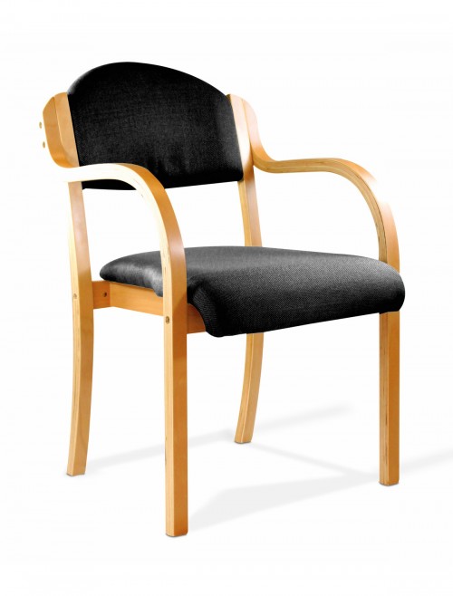 Reception Seating Black Tahara Stackable Armchair DPA2050/A/BE/BK by Nautilus Eliza Tinsley - enlarged view