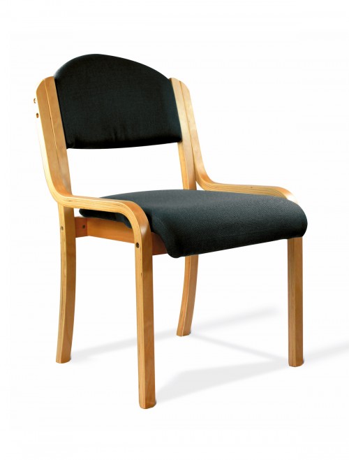 Reception Seating Black Tahara Stackable Visitors Chair DPA2070/BE/BK by Nautilus Eliza Tinsley