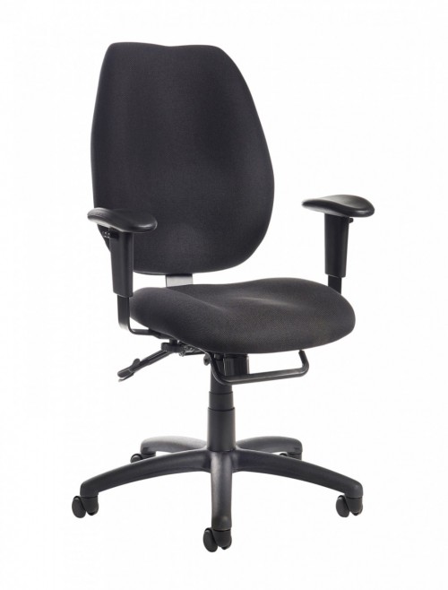 Office Chairs Cornwall Multi-Functional Blue Fabric High Back Operators Chair CWL300K2-K - enlarged view