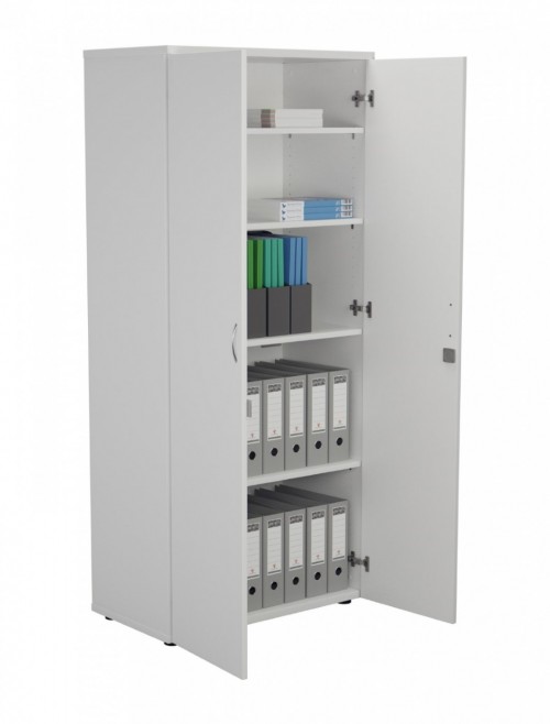 Office Cupboard White 1800mm Tall Office Storage Cupboard WDS1845CPWH by TC - enlarged view