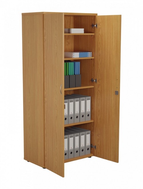 Office Cupboard Oak 1800mm Tall Office Storage Cupboard WDS1845CPNO by TC - enlarged view