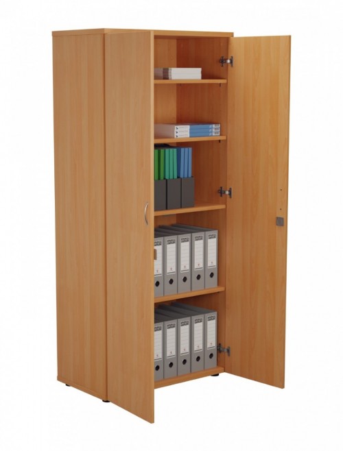 Office Cupboard Beech 1800mm Tall Office Storage Cupboard WDS1845CPBE by TC - enlarged view