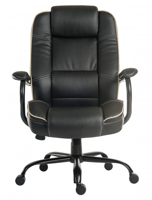 Office Chair Black Goliath Duo Heavy Duty 24 Hour Chair 6925BLK by Teknik - enlarged view