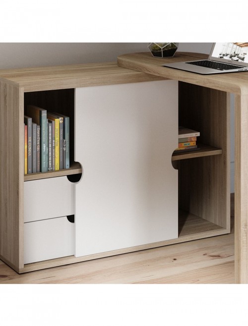 Home Office Desks Pivot Cupboard Desk Sonoma Oak 7700007 Teknik | 121 ...