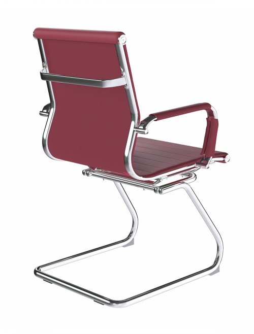 Bonded Leather Visitor Chair Aura Ox Blood Office Chair BCL/8003AV/OX by Eliza Tinsley Nautilus - enlarged view