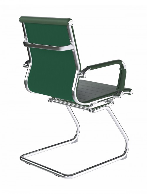 Bonded Leather Visitor Chair Aura Forest Green Office Chair BCL/8003AV/FGN by Eliza Tinsley Nautilus - enlarged view