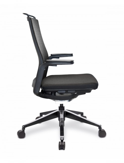 Office Chair Black Libra High Back Managers Chair BCF/K500/BK-BK by Nautilus - enlarged view