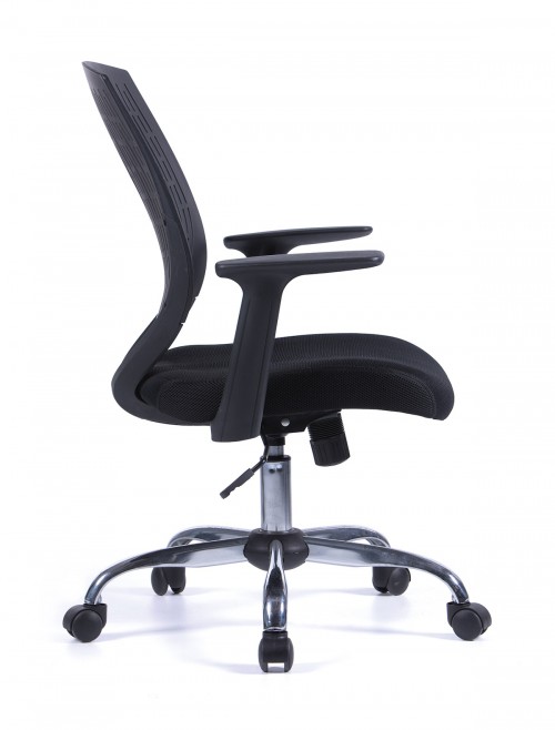 Office Chair Black Ultra Flexible Designer Office Armchair BCP/F590/BK by Nautilus - enlarged view