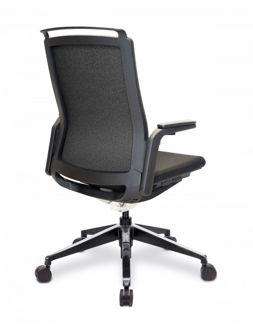 Office Chair Black Libra High Back Managers Chair BCF/K500/BK-BK by Nautilus - enlarged view