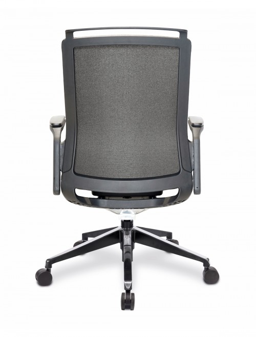 Office Chair Grey Libra High Back Managers Chair BCF/K500/BK-GY by Nautilus - enlarged view