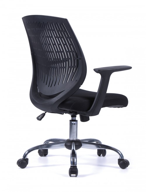 Office Chair Black Ultra Flexible Designer Office Armchair BCP/F590/BK by Nautilus - enlarged view