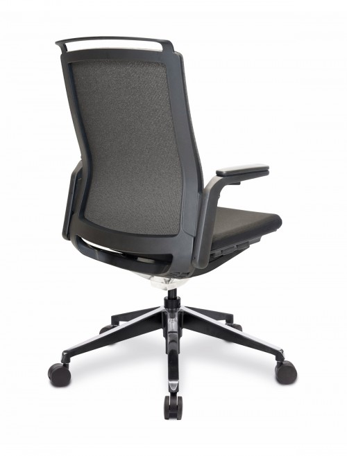 Office Chair Grey Libra High Back Managers Chair BCF/K500/BK-GY by Nautilus - enlarged view