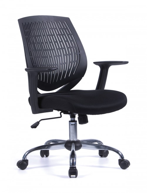 Office Chair Black Ultra Flexible Designer Office Armchair BCP/F590/BK by Nautilus - enlarged view