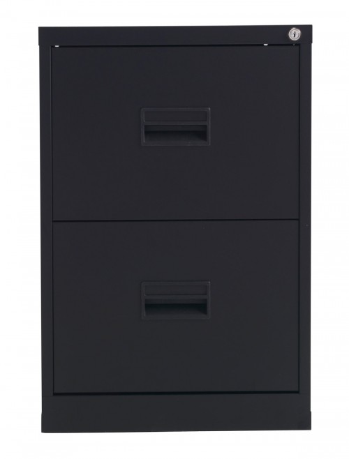 Talos Metal Filing Cabinet 2 Drawer Black TCS2FC-BK by TC Office - enlarged view