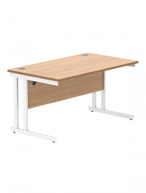 Office Desks TC Core Straight Desk Norwegian Beech 1400x800mm CORE1480DUBCH - enlarged view