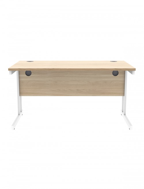 Office Desks TC Core Straight Desk Canadian Oak 1400x800mm CORE1480DUOK - enlarged view