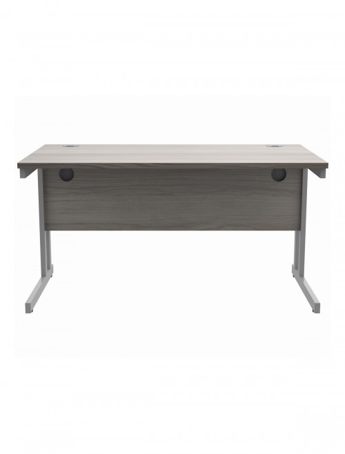 Office Desks TC Core Straight Desk Alaskan Grey Oak 1400x800mm CORE1480DUGOAK - enlarged view