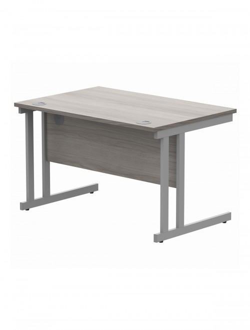 Office Desks TC Core Straight Desk Alaskan Grey Oak 1200x800mm CORE1280DUGOAK - enlarged view