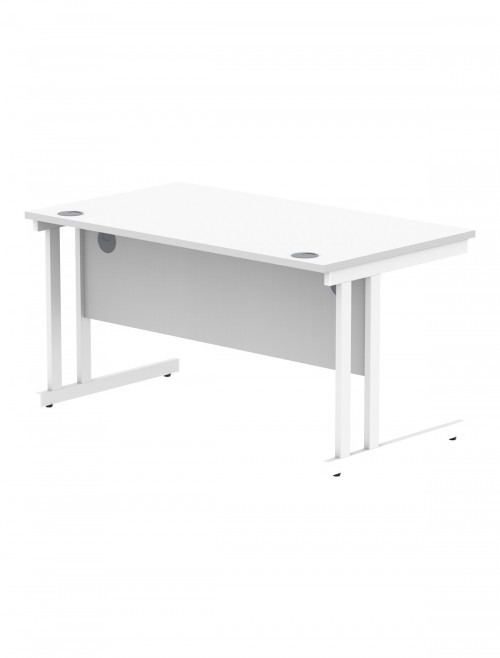 Office Desks TC Core Straight Desk Arctic White 1400x800mm CORE1480DUWHT - enlarged view