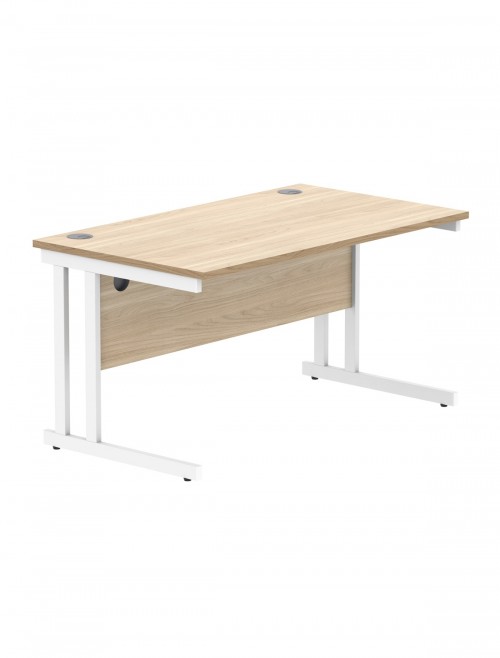 Office Desks TC Core Straight Desk Canadian Oak 1400x800mm CORE1480DUOK - enlarged view