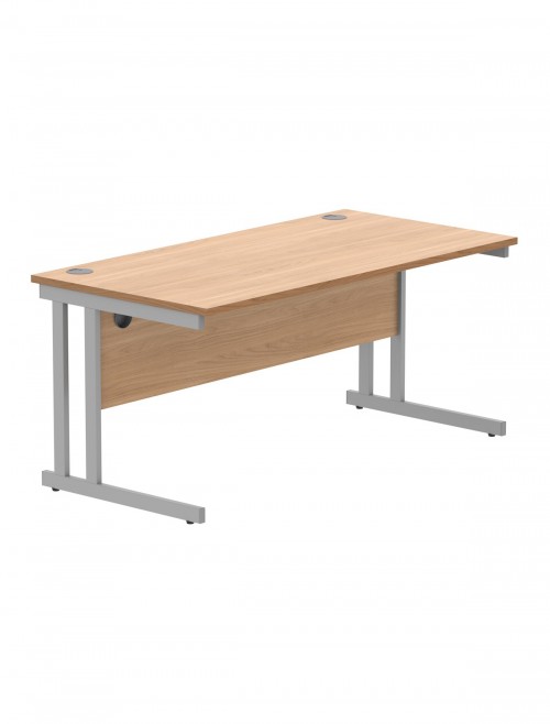 Office Desks TC Core Straight Desk Norwegian Beech 1600x800mm CORE1680DUBCH - enlarged view