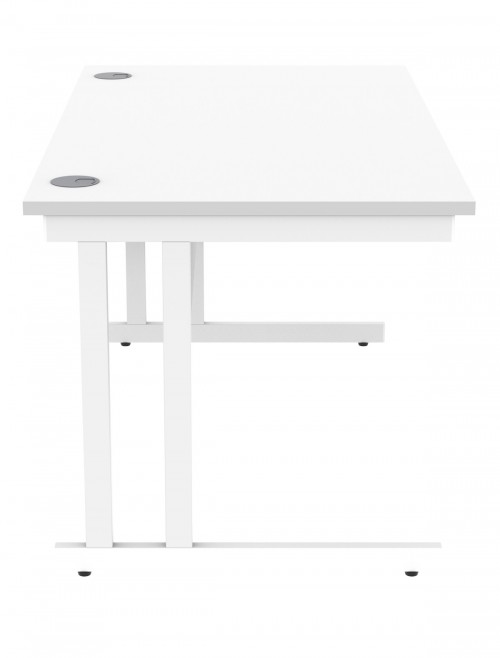 Office Desks TC Core Straight Desk Arctic White 1400x800mm CORE1480DUWHT - enlarged view